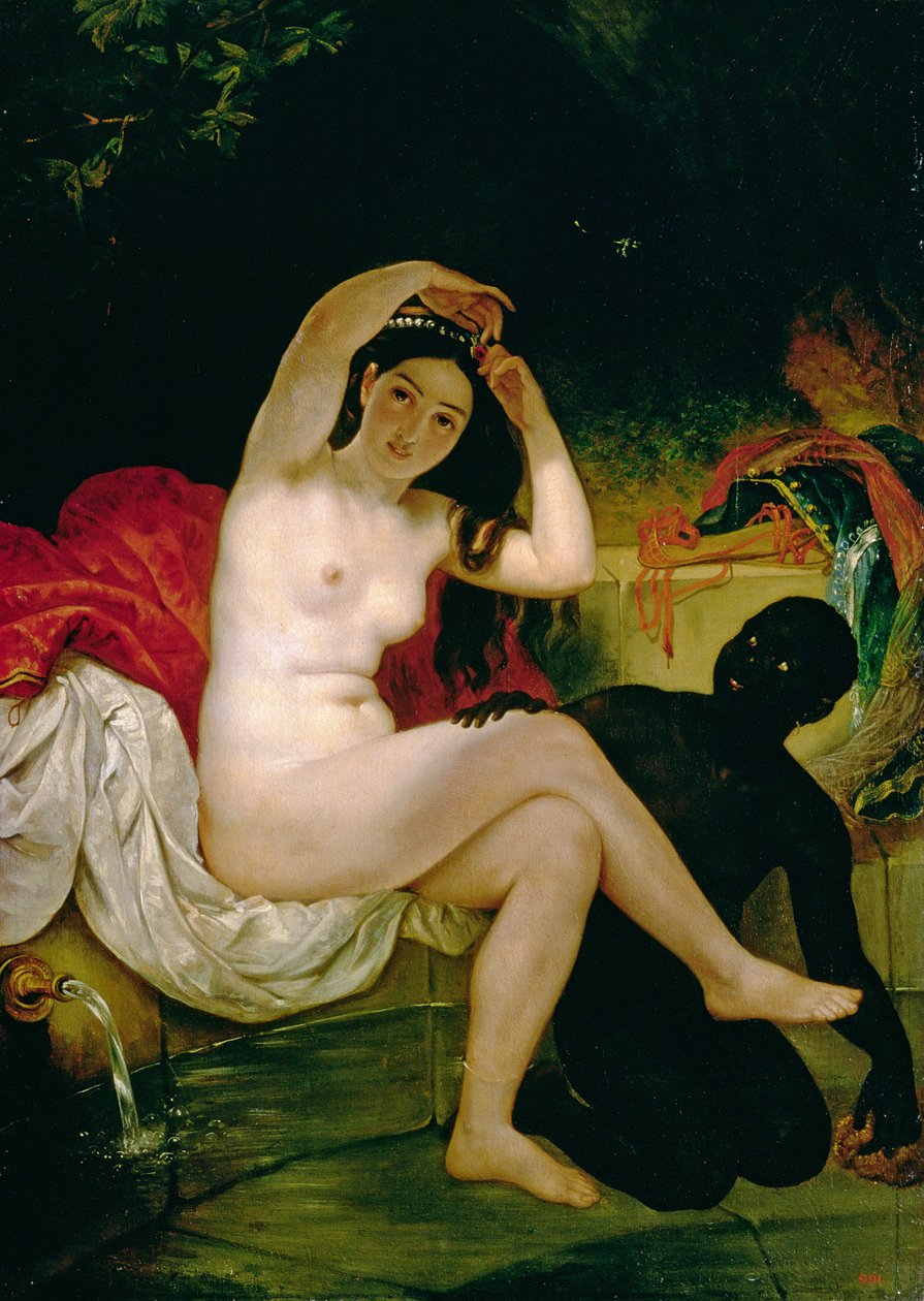 Virsavia eli Uima neekeriorjan kanssa (öljy kankaalle) tekijältä Karl Pavlovich Bryullov