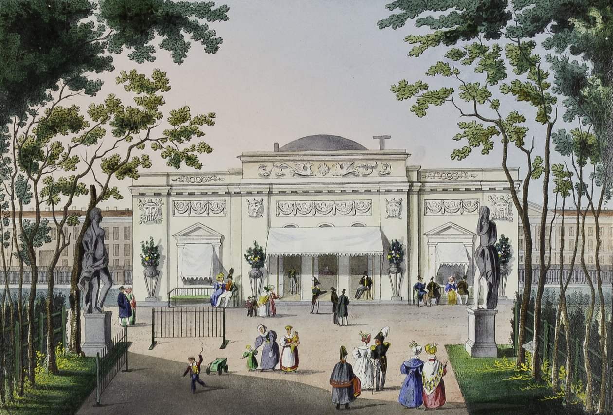 Pietarin kesäpuutarhan kahvila, 1800-luvun ensimmäinen puolisko. tekijältä Karl Petrovich Beggrov