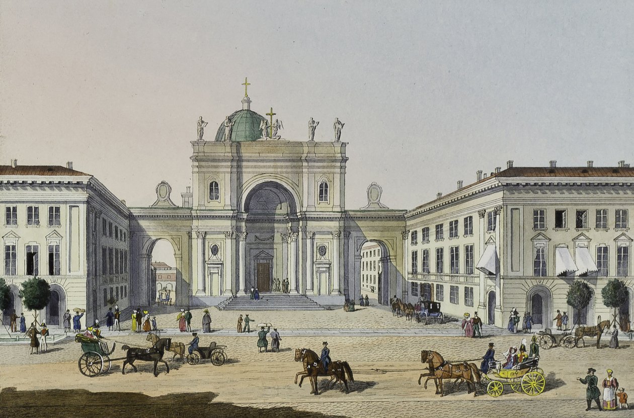 Katolinen Pyhän Katariinan kirkko Pietarissa, 1800-luvun ensimmäinen puolisko. tekijältä Karl Petrovich Beggrov