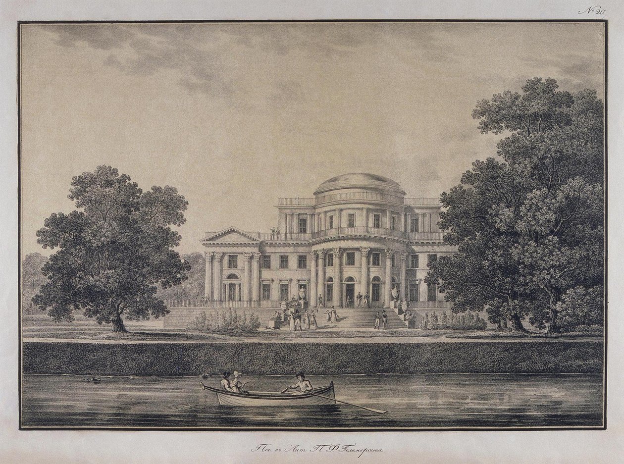 Jelaginin palatsi Pietarissa, 1823 tekijältä Karl Petrovich Beggrov