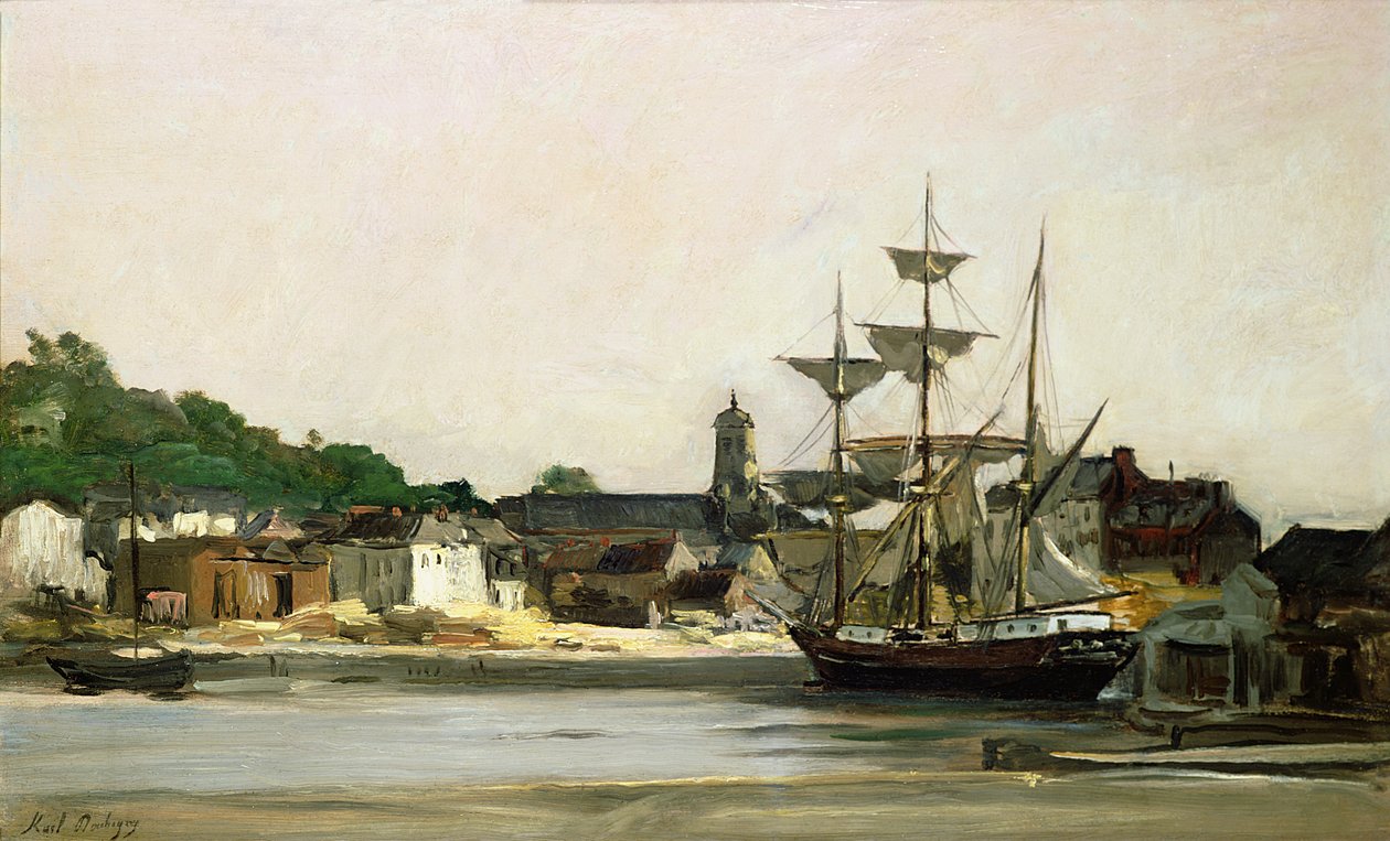 Honfleurin satama tekijältä Karl Pierre Daubigny