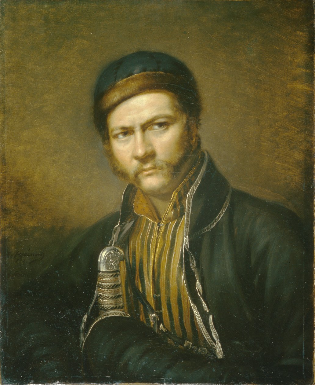 Taidemaalari Alexander Orlowskin muotokuva 1777-1832, 1815 tekijältä Karl Reichel