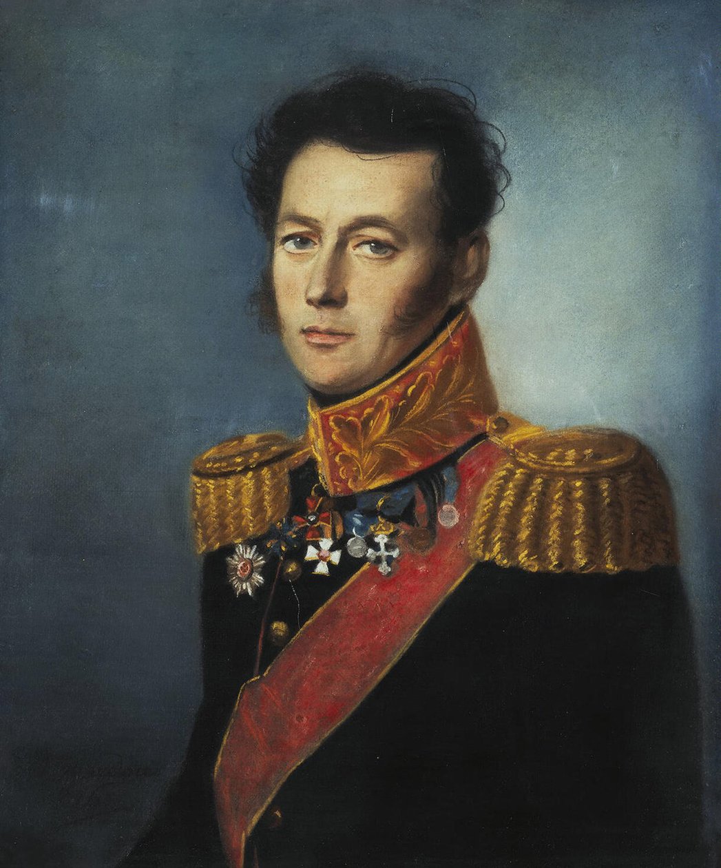 Kenraali Ivan Skobelevin muotokuva 1778-1849, 1826 tekijältä Karl Wilhelm Bardou
