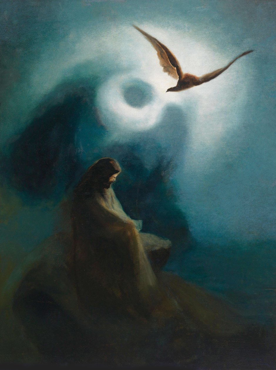 Marttyyri ja ristiinnaulittu, Helios-poika, 1895. tekijältä Karl Wilhelm Diefenbach
