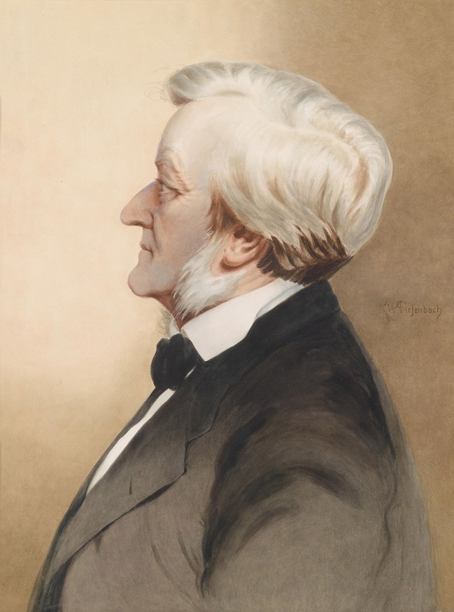 ""Saksalaisen säveltäjän Richard Wagnerin muotokuva"" tekijältä Karl Wilhelm Diefenbach