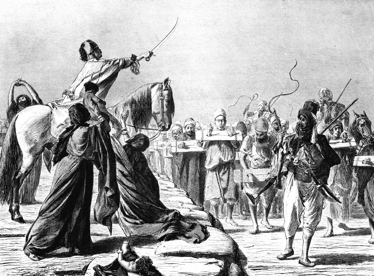 Rekrytointikohtaus Mohammed-Alin johdolla, 1881 tekijältä Karl Wilhelm Gentz