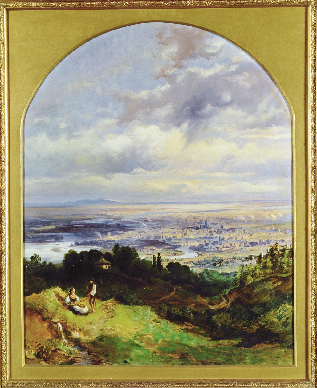 Blick auf Wien - Wien noin 1860 ... (maalaus kankaalle) tekijältä Karl the Elder Schweninger