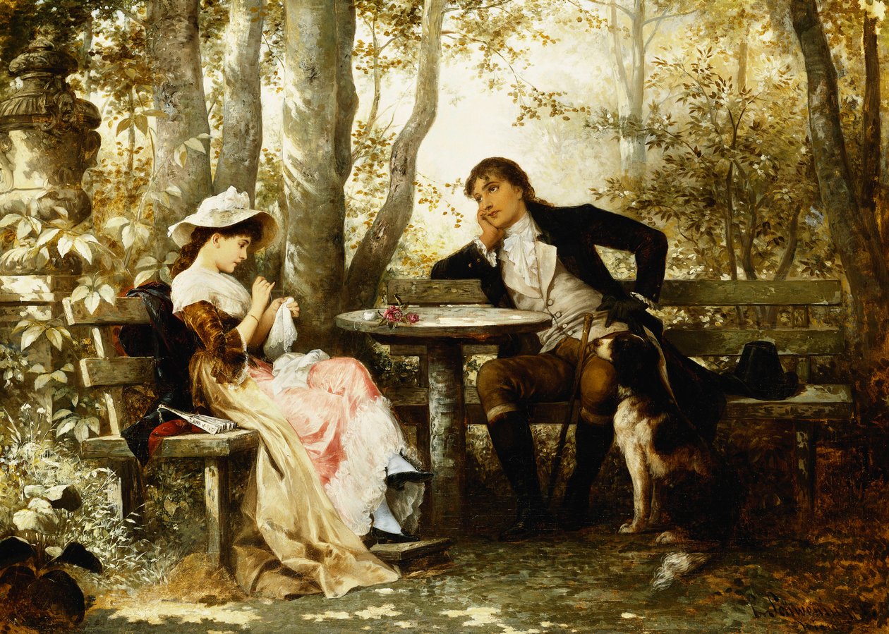 rupattelu; Chat Hour, 1887 tekijältä Karl the Elder Schweninger
