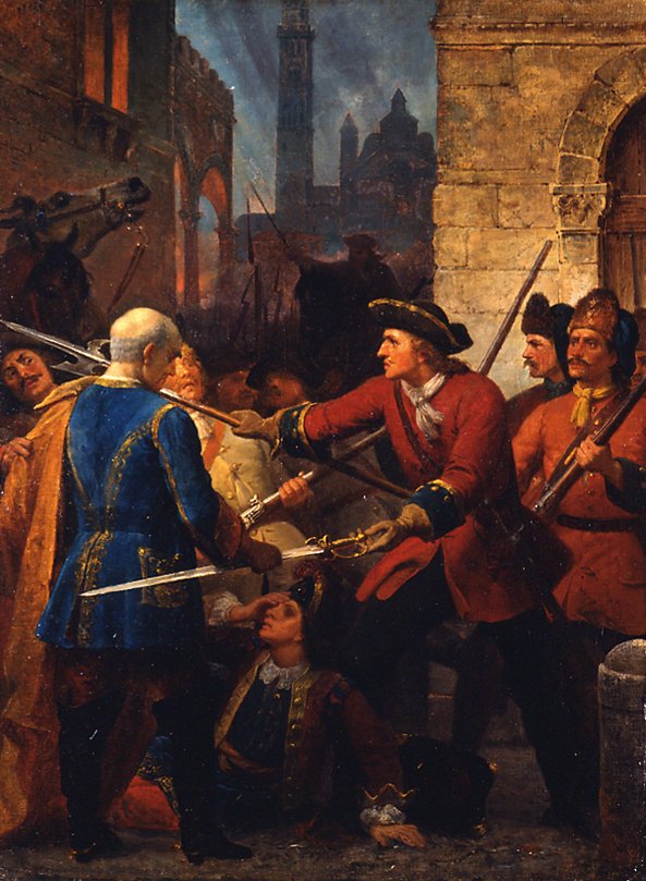 Cremonan hyökkäys 1702 tekijältä Karl von Blaas