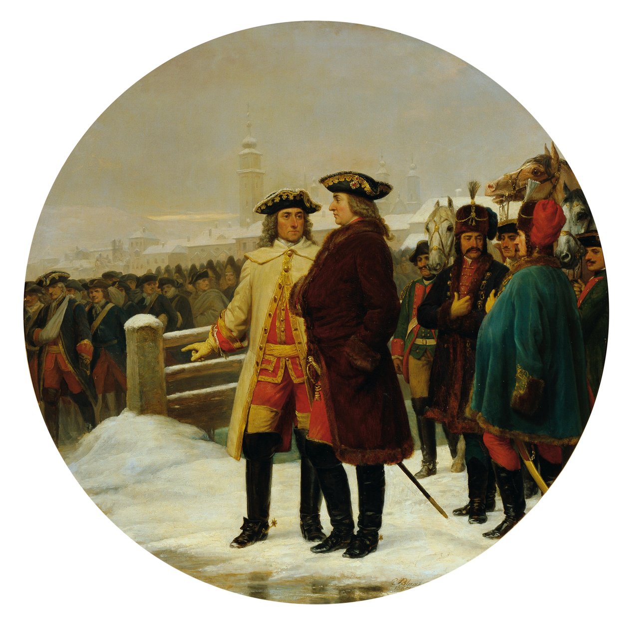 Linzin antautuminen vuonna 1742 tekijältä Karl von Blaas