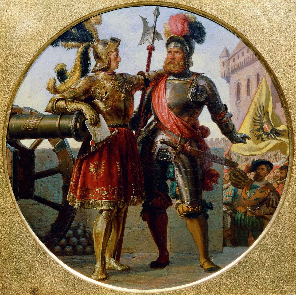 Keisari Maximilian I ja Georg von Frunsberg, 1868 tekijältä Karl von Blaas