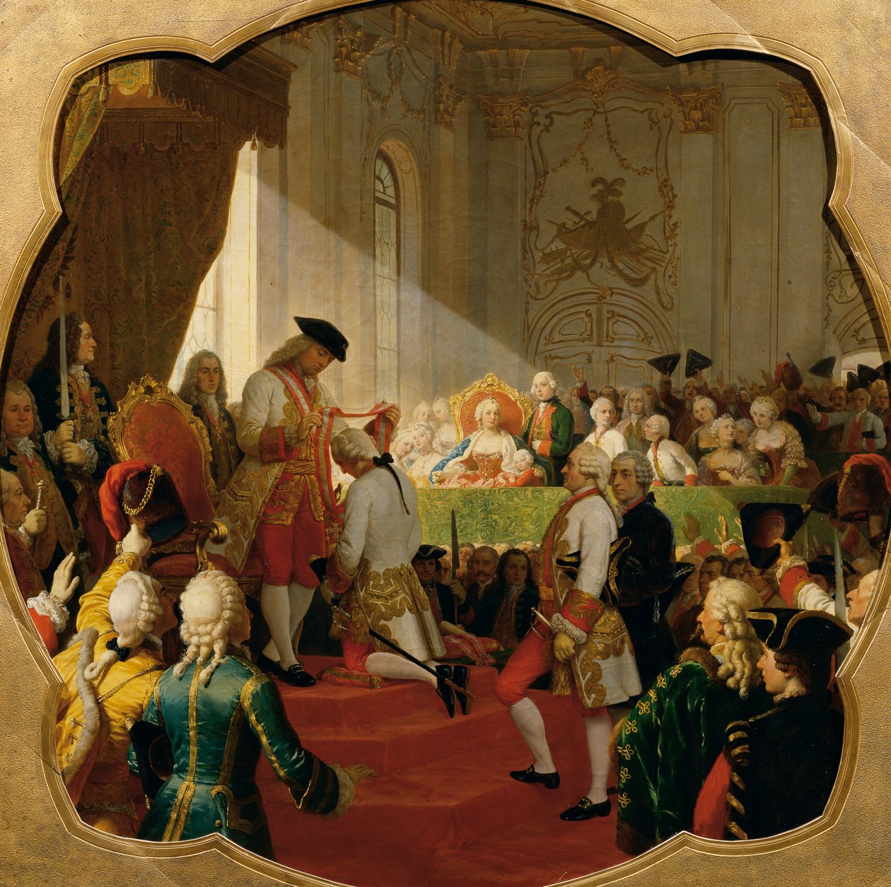 Ensimmäinen ylennys Sotilaalliseen Maria Teresan ritarikuntaan vuonna 1758 tekijältä Karl von Blaas