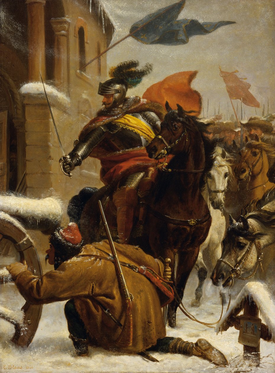 Johann de Werthin hyökkäys Tuttlingenin lähellä, 1643, 1866. tekijältä Karl von Blaas