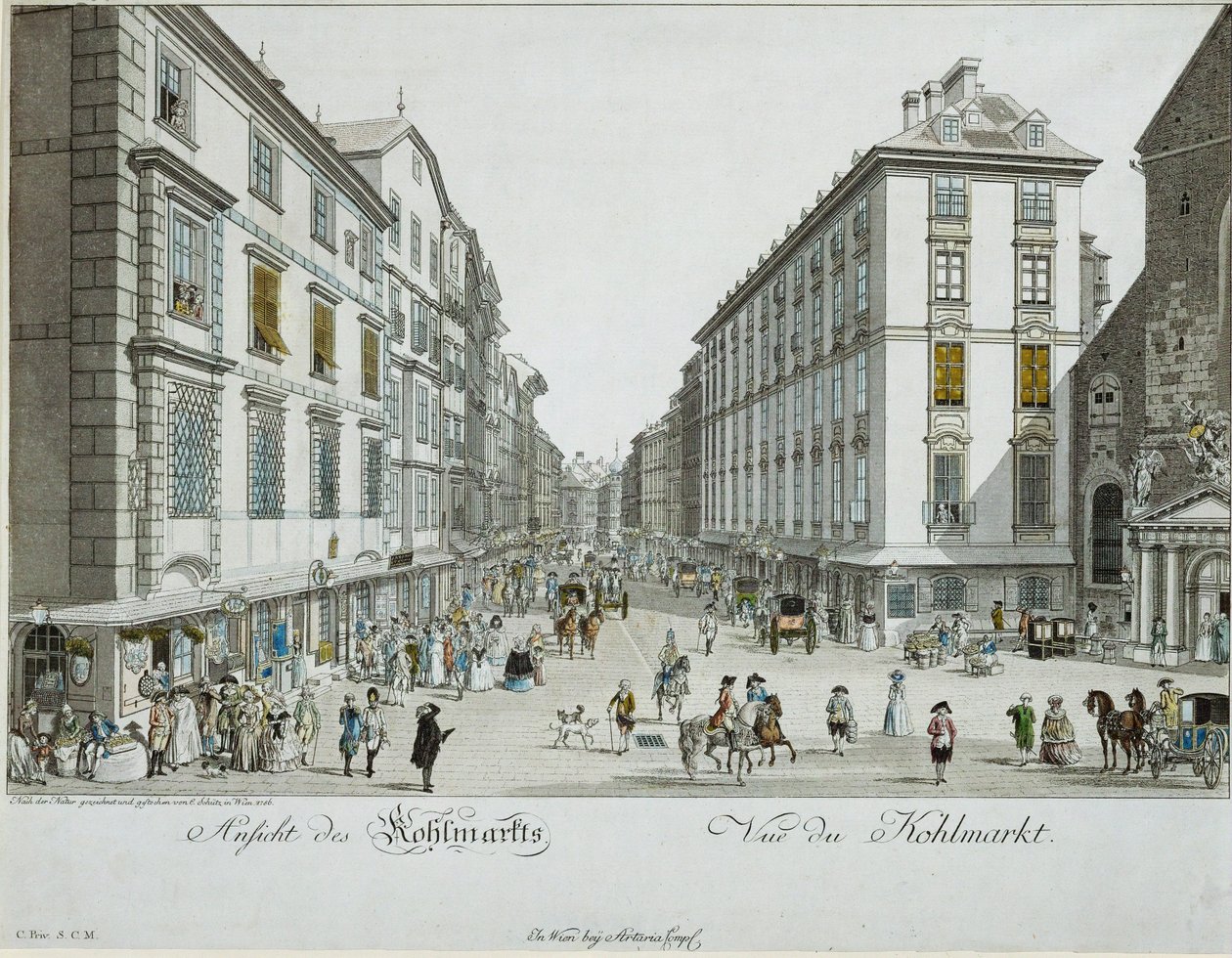 Kohlmarkt (kaiverrus) tekijältä Karl von Schutz