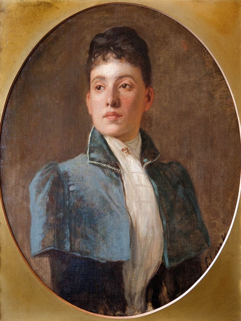Sandor Akosne urholgy portrejan Englanti: Portrait of Mrs Sandorn tekijältä Károly Lotz