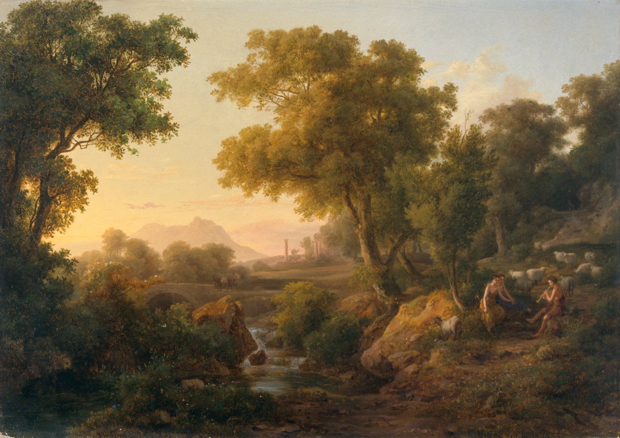 "Italialainen klassinen maisema", 1811-1860 tekijältä Karoly Marko the Elder