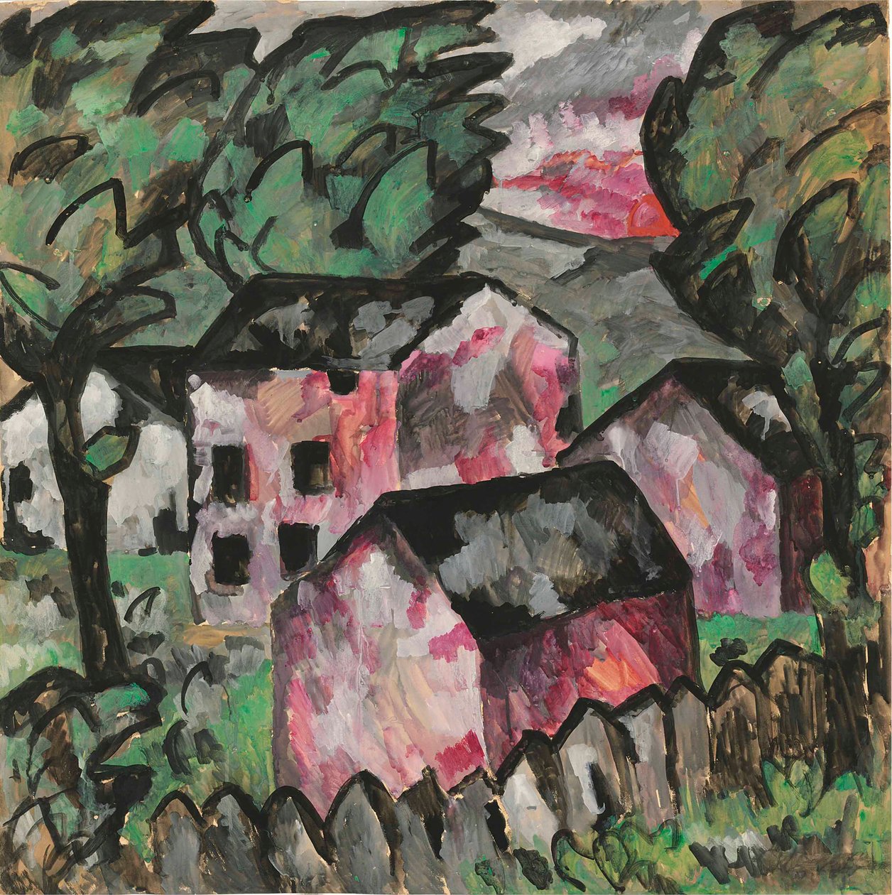 Maisema, 1911. tekijältä Kazimir Severinovich Malevich