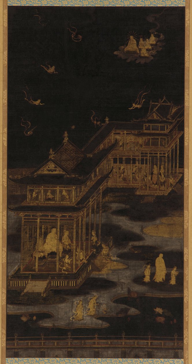 Amida Buddha Amitabhan paratiisi, Heianin kausi, 794-85. tekijältä Kasuga Kaishi