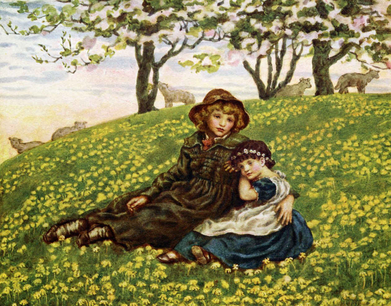 Kate Greenawayn veli ja sisko. tekijältä Kate Greenaway