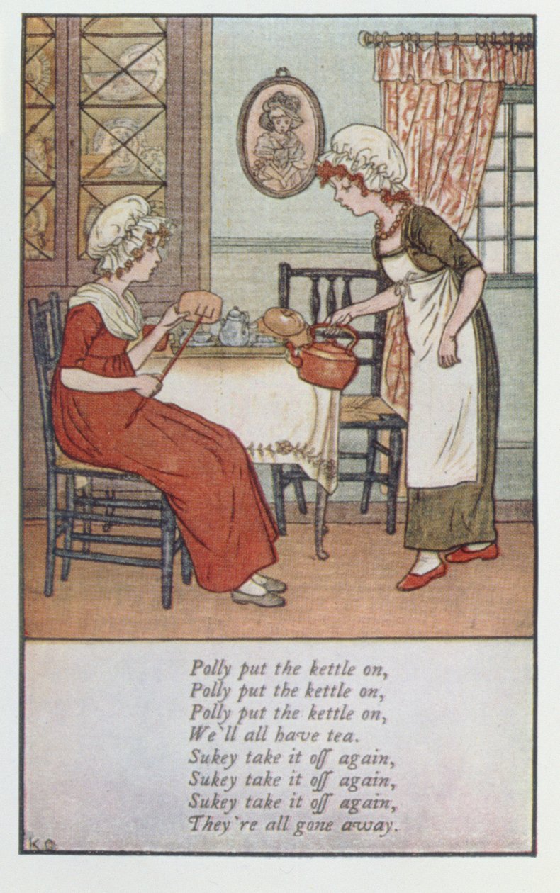 Polly laittoi vedenkeittimen päälle tekijältä Kate Greenaway