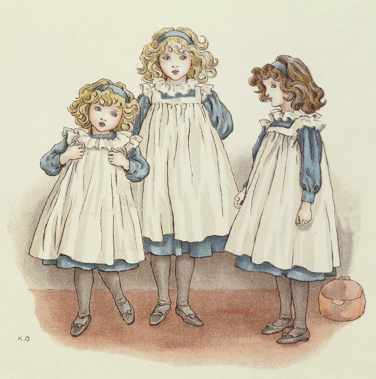 Huonekalut ja erilaiset esineet 1100- ja 1300-luvuilta tekijältä Kate Greenaway