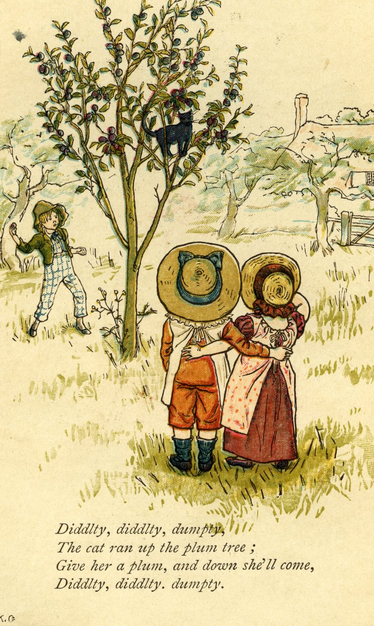 Diddlty diddlty dumpty lastentarha tekijältä Kate Greenaway