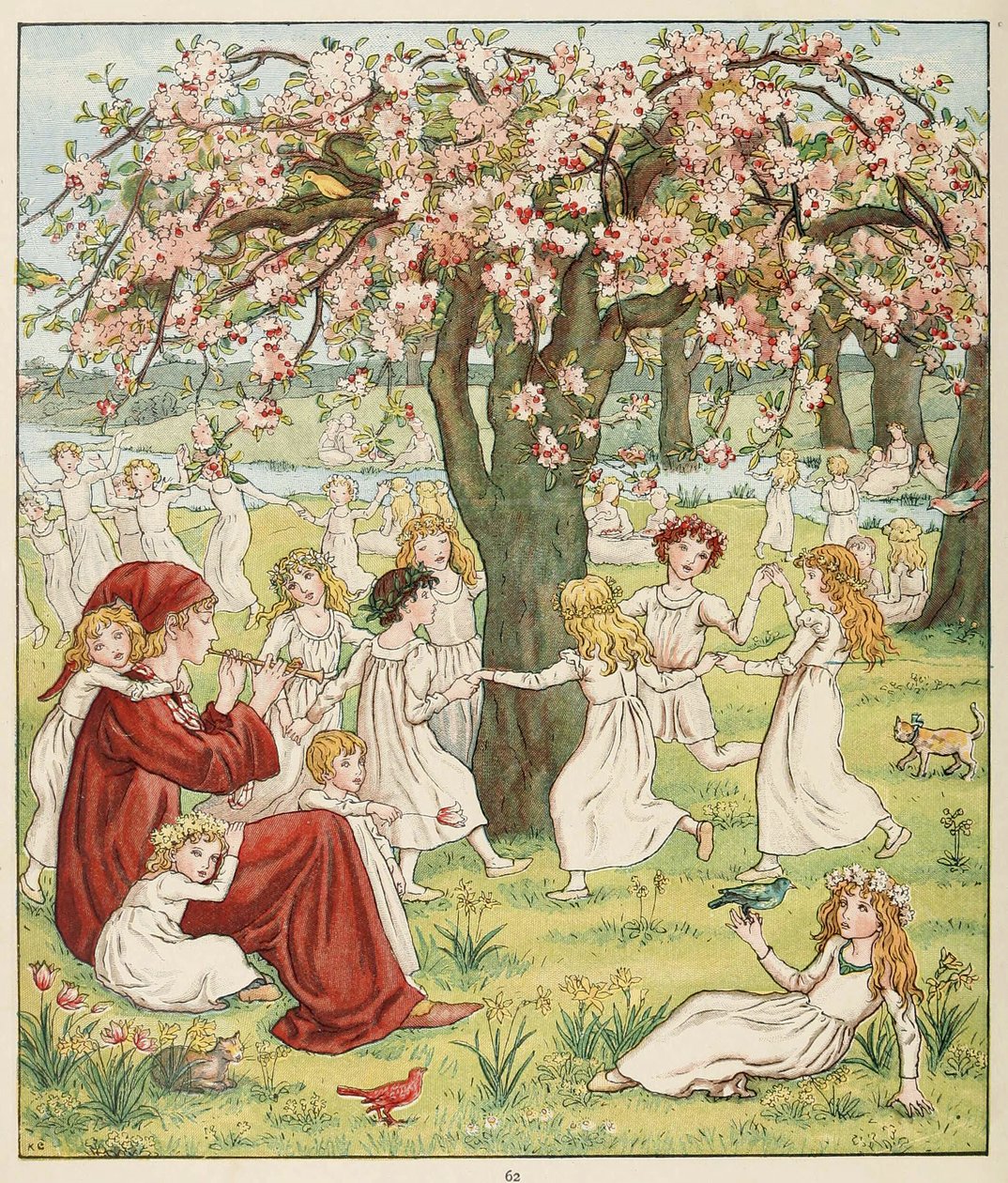 Kuinka heidän lapsensa varastettiin pois Hamelinin Pied Piper -pubista. 1888 (väri litho) tekijältä Kate Greenaway
