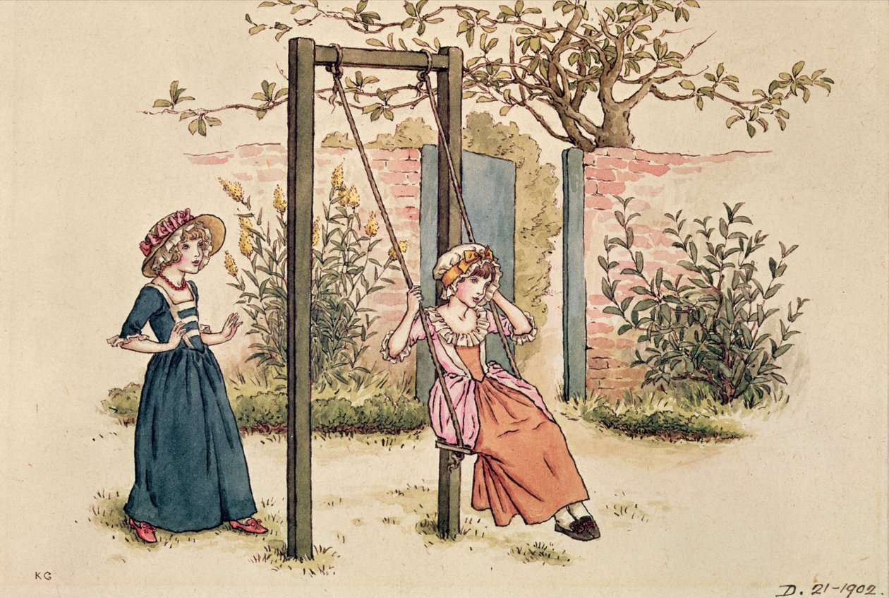 Huonekalut ja erilaiset esineet 1100- ja 1300-luvuilta tekijältä Kate Greenaway