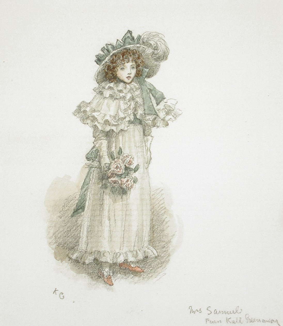Tutkielma täysin pukeutuneesta pikkutytöstä tekijältä Kate Greenaway