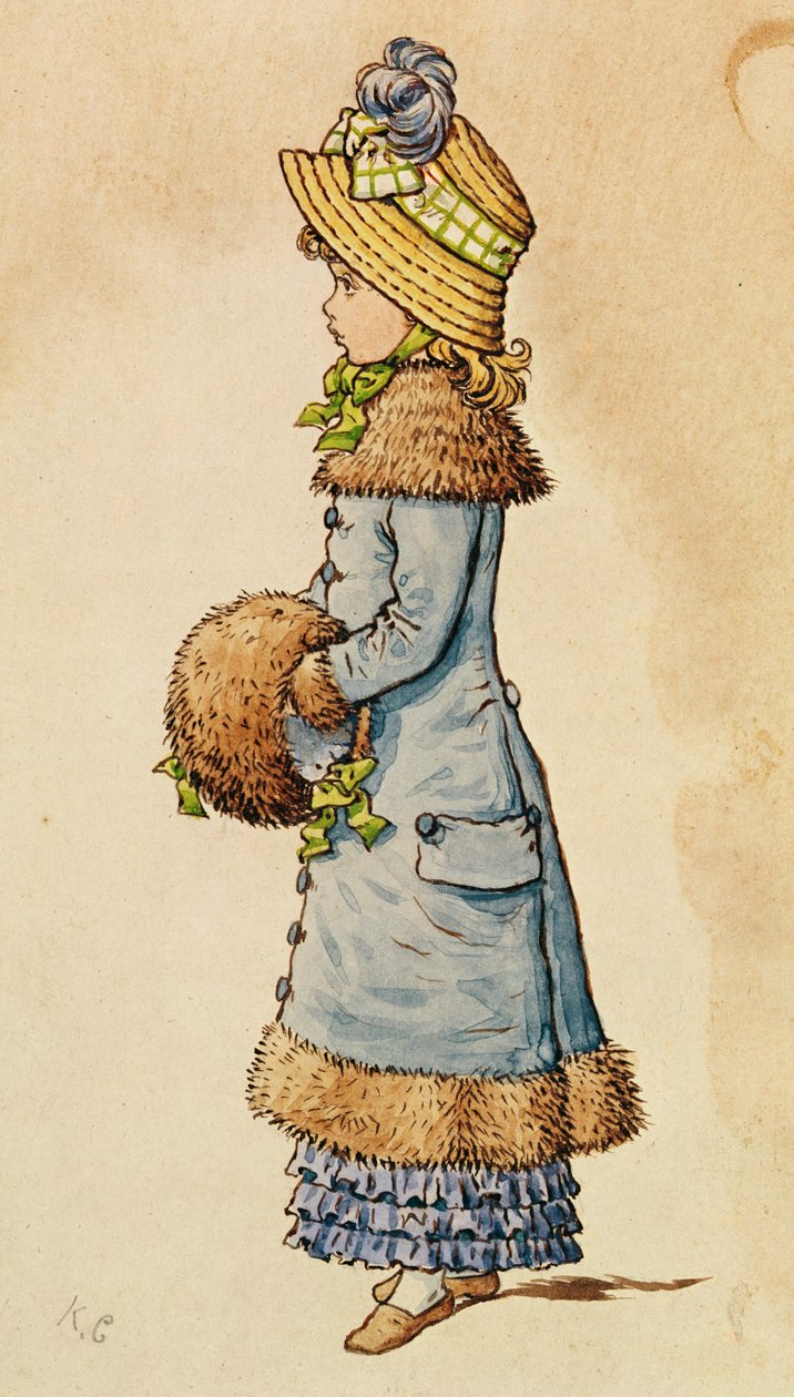 Sunday Best - nuori tyttö sinisessä tekijältä Kate Greenaway