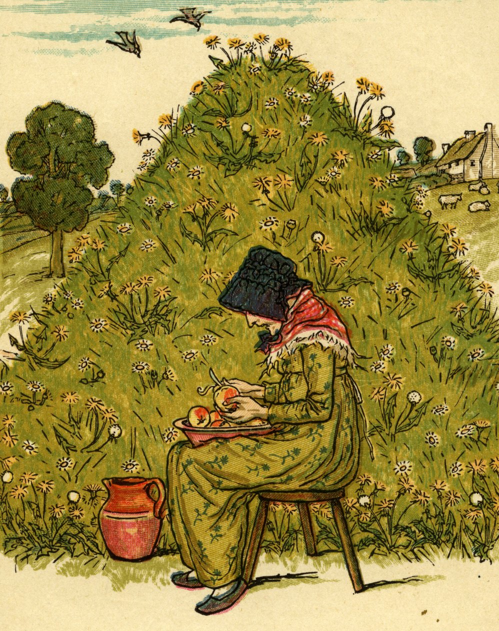 Siellä oli vanha tekijältä Kate Greenaway