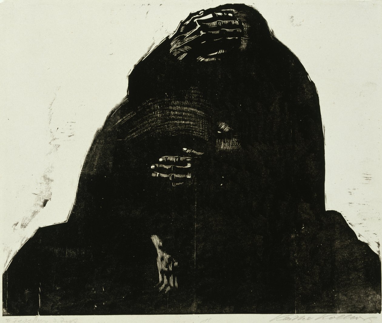 Vanhemmat, numero III tekijältä Käthe Kollwitz