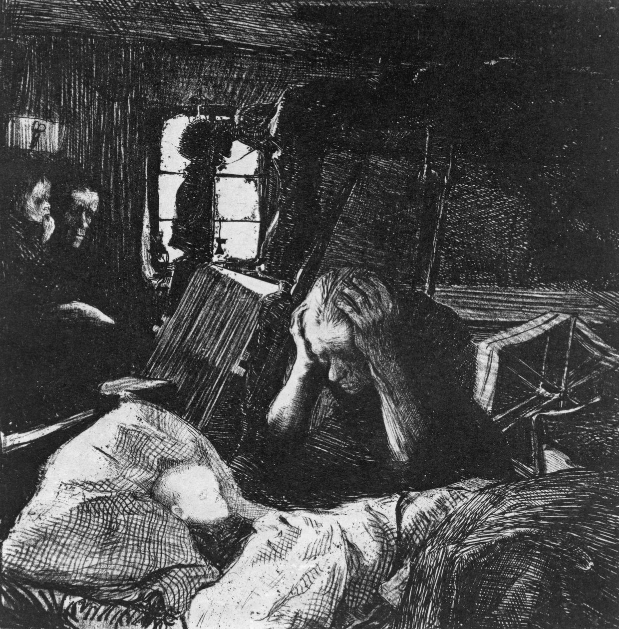 Tarve, 1897 tekijältä Käthe Kollwitz