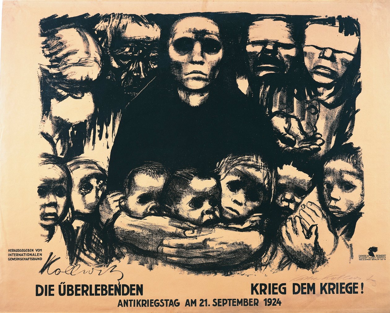 Sodanvastaisen päivän juliste tekijältä Käthe Kollwitz