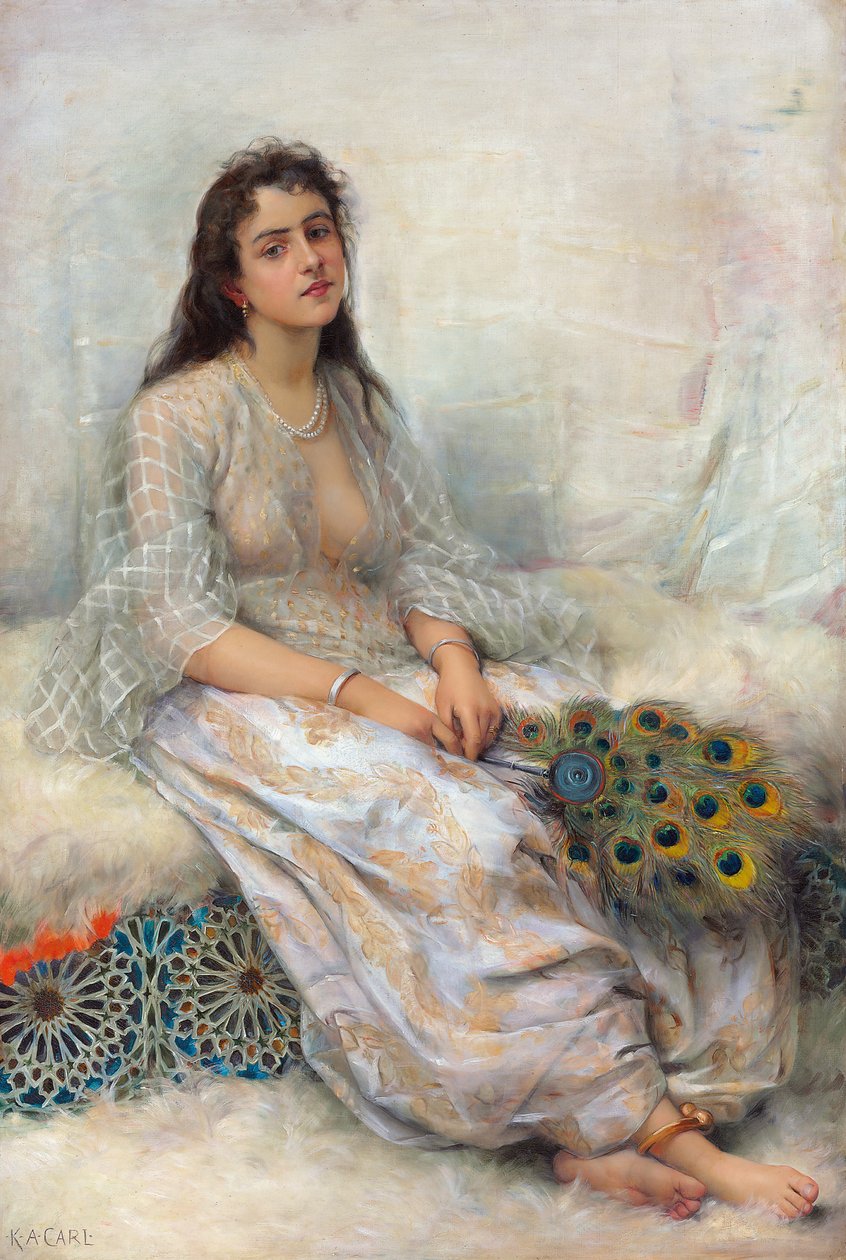 Oriental Beauty (öljy kankaalle) tekijältä Katherine Augusta Carl