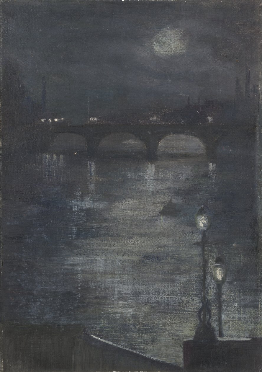 Moonlight on the Thames, Lontoo tekijältä Katherine Sophie Dreier