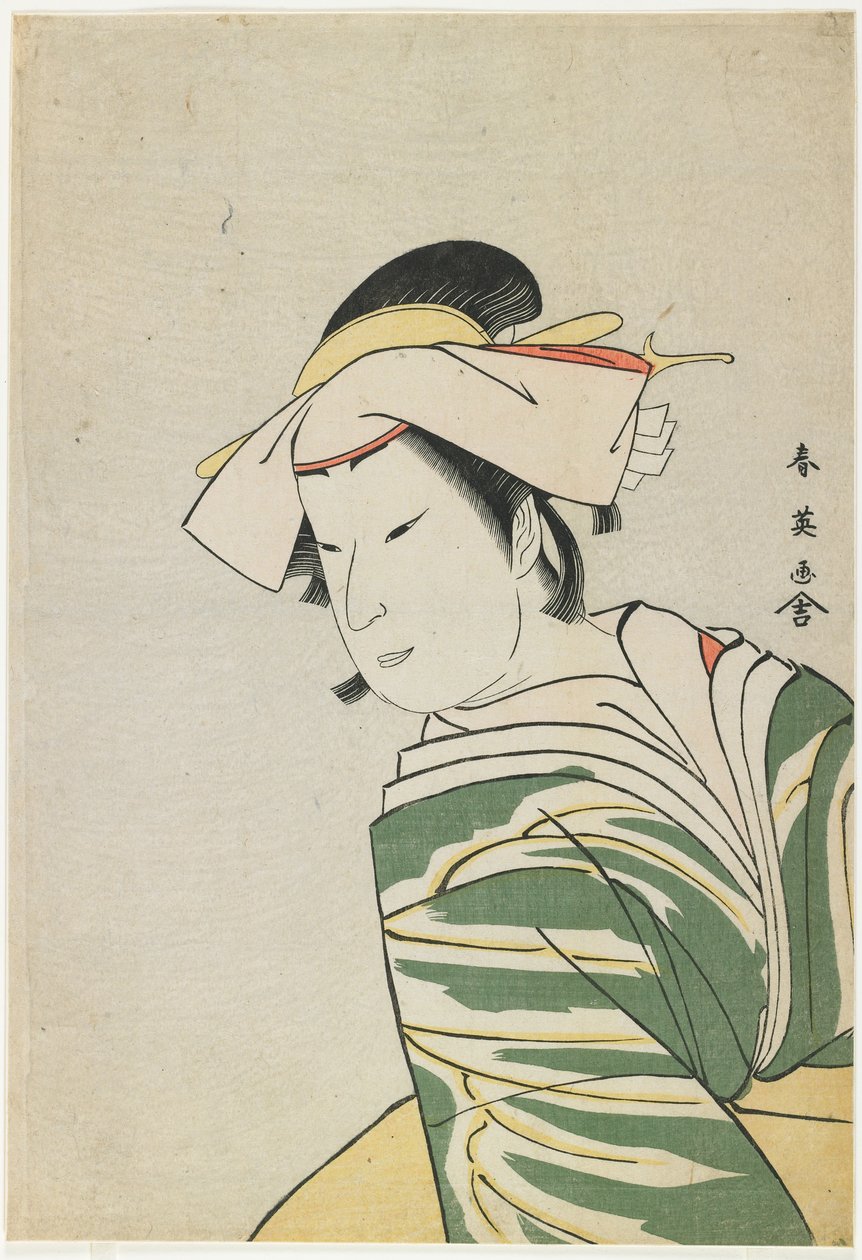 Nakamura Noshio II Tonasena, 1795 (värillinen puupalikkapiste) tekijältä Katsukawa Shun