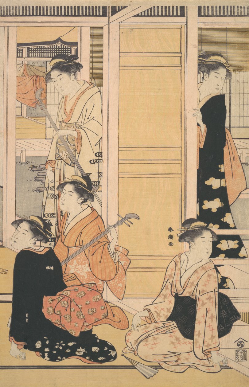 Sisäkuva, n. 1788. tekijältä Katsukawa Shuncho