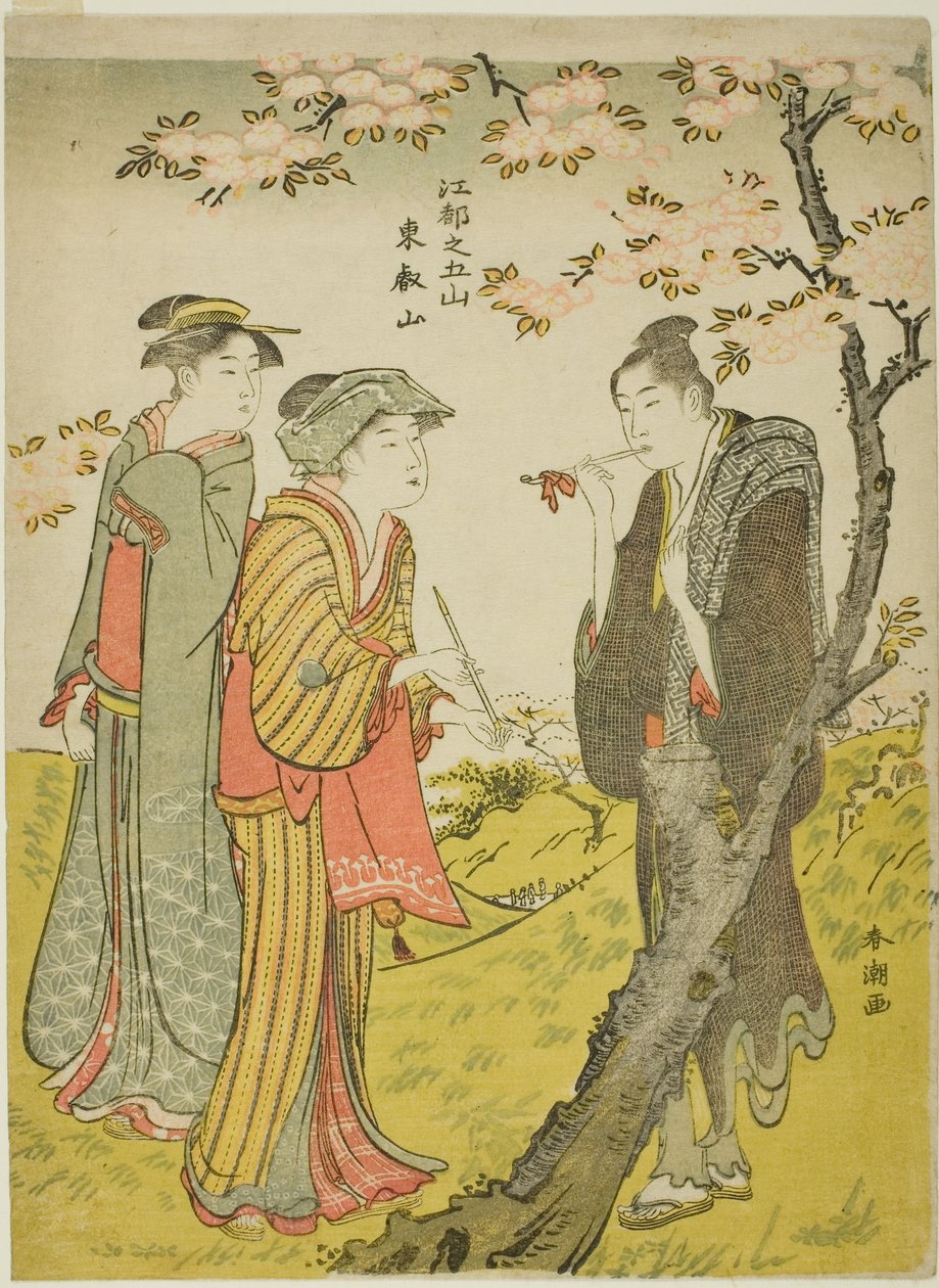 Toei Hill (Toeizan), sarjasta "Five Hills of Edo (Koto no gozan)" tekijältä Katsukawa Shuncho