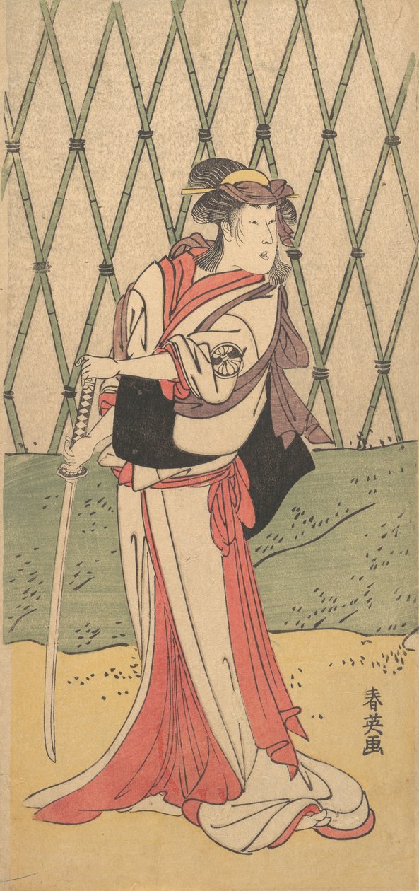 Nainen Kiku Segawasta, Waka Fema Roadista, 1762-1819. tekijältä Katsukawa Shun