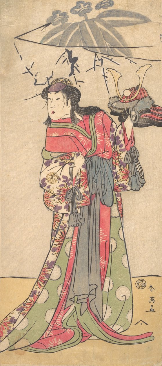 Näyttelijä Segawa Kikunojo III naisen roolissa, n. 1792. tekijältä Katsukawa Shun