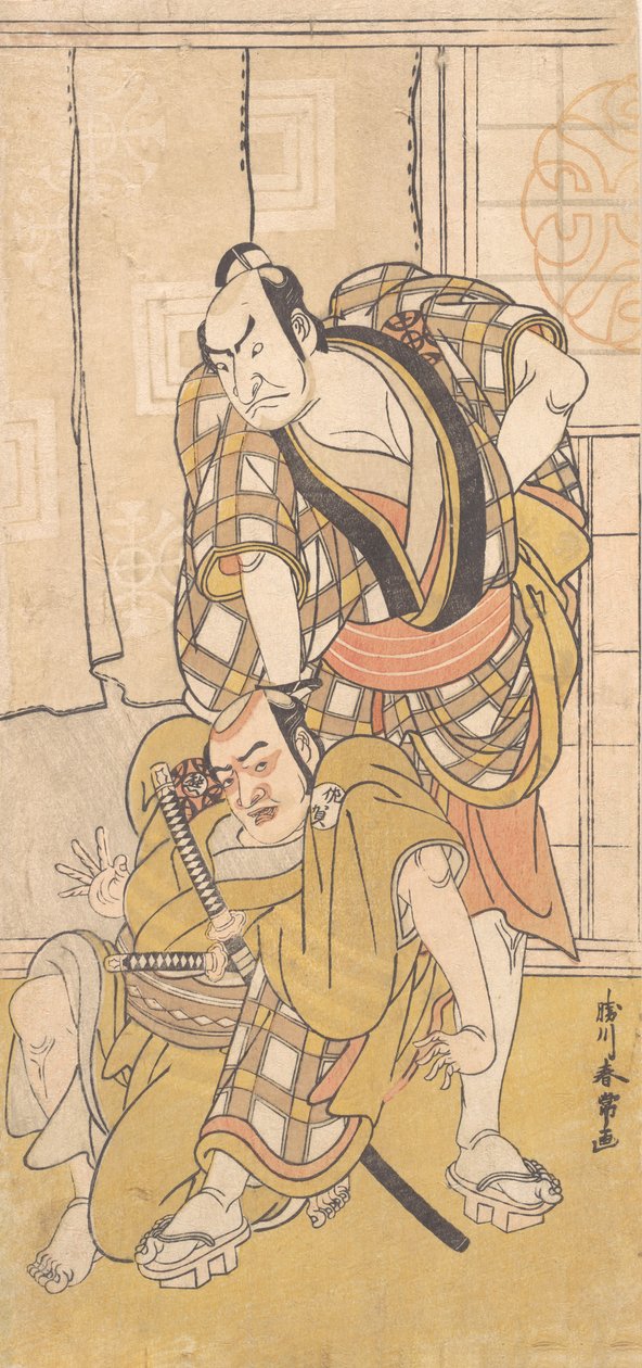Kohtaus näytelmästä, n. 1780. tekijältä Katsukawa Shunjo