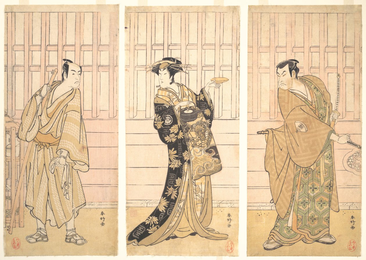 Yoshiwaran talon huoneessa, n. 1788. tekijältä Katsukawa Shunko
