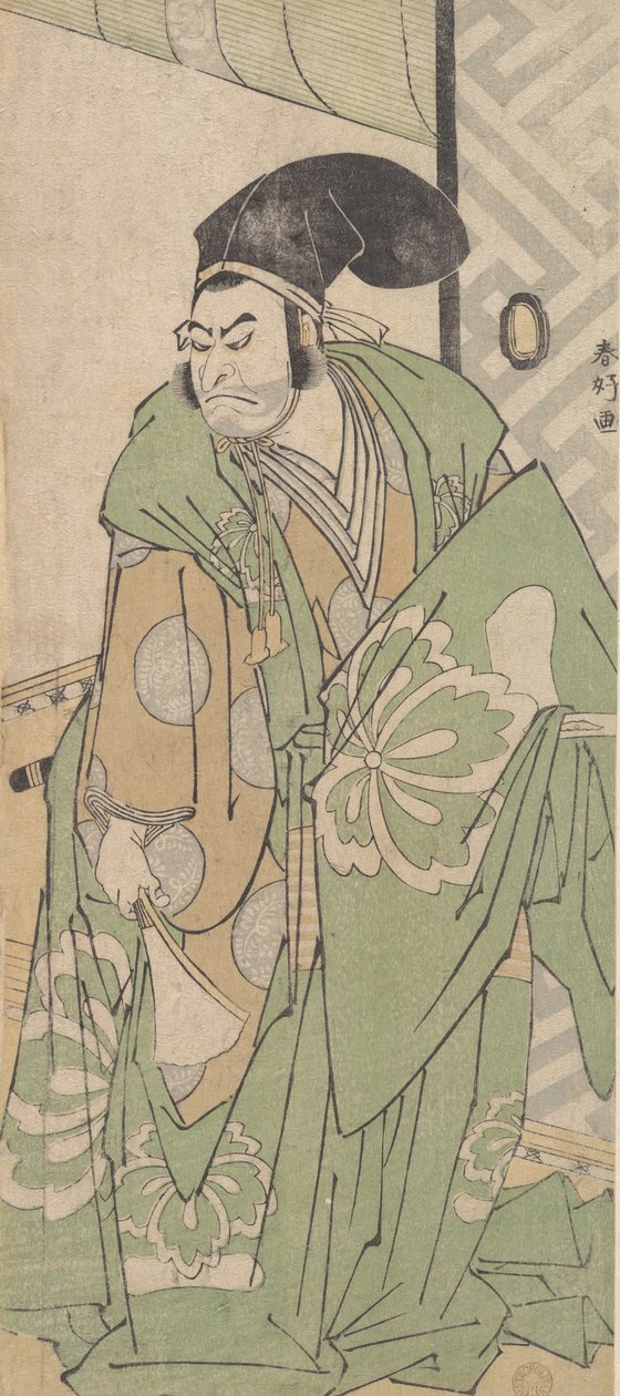 Ensimmäinen Nakamura Nakazo Ko no Moronaon roolissa, kesäkuu 1786. tekijältä Katsukawa Shunko