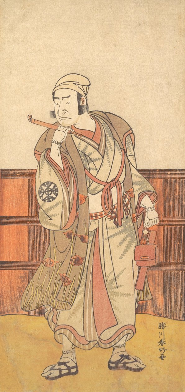 Ensimmäinen Nakamura Nakazo Shimada no Hachizon roolissa, huhtikuu 1783. tekijältä Katsukawa Shunko