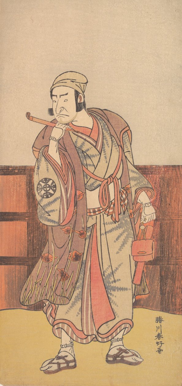 Ensimmäinen Nakamura Nakazo Shimada no Hachizon roolissa, 4. kuukausi, 1783. tekijältä Katsukawa Shunko