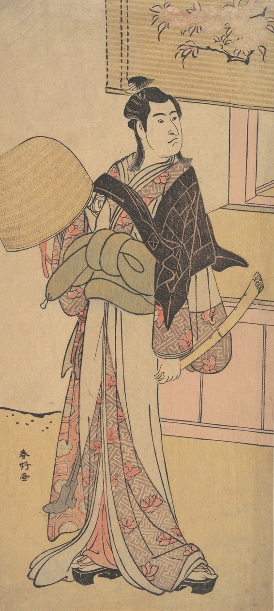 Kolmas Sawamura Sojuro Shirai Gonpachin roolissa, 2. kuukausi, tekijältä Katsukawa Shunko