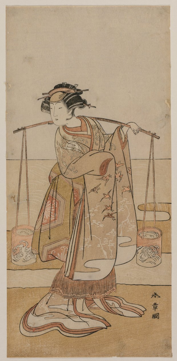 Juhlaversio Valkoinen tohtori V Murasame tai Matsukaze, ei vielä 1770-luku. tekijältä Katsukawa Shunsho