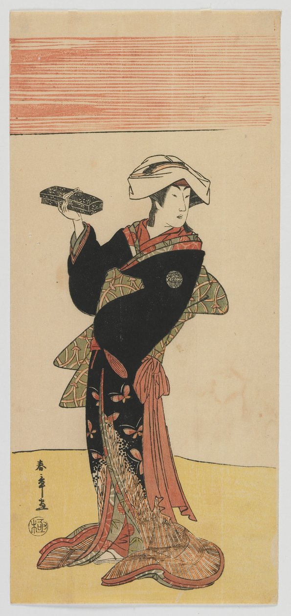 Kabuki-näyttelijä Nakamura Riko, Edo-kausi, n. 1791-1792 (värillinen puupalikkaprintti) tekijältä Katsukawa Shunsho