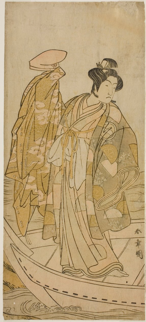 Näyttelijä Ichikawa Monnosuke II Minamoto no Yorinobuna näytelmässä Kikujido Shuen no Iwaya, esitettiin Morita-teatterissa yhdestoista kuukaudessa, 1775 tekijältä Katsukawa Shunsho